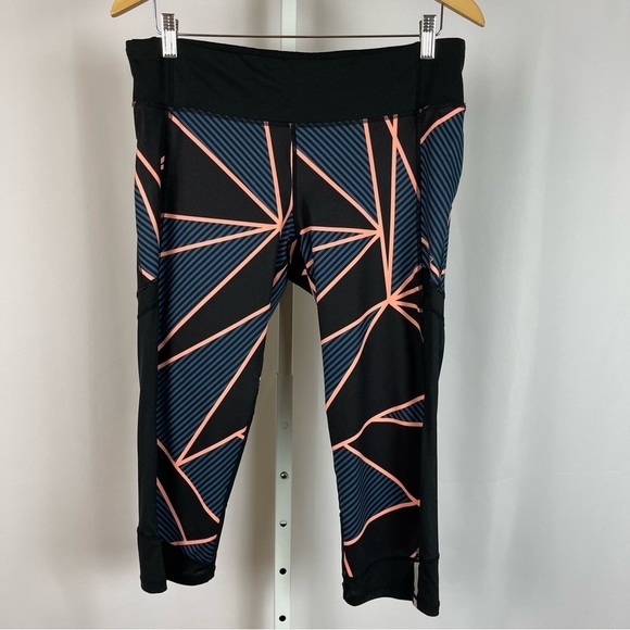 Champion Duodry XL Pastel Abstract Breathable Capri Crop Leggings Yoga Running - Picture 1 of 11